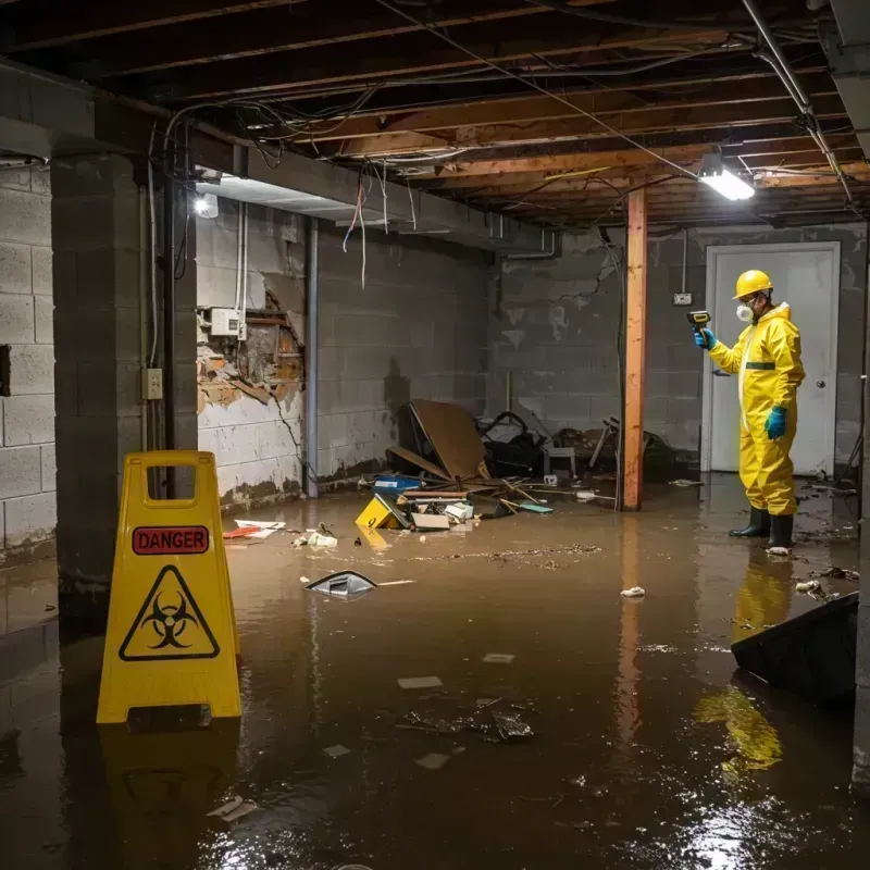 Flooded Basement Electrical Hazard in Converse, TX Property